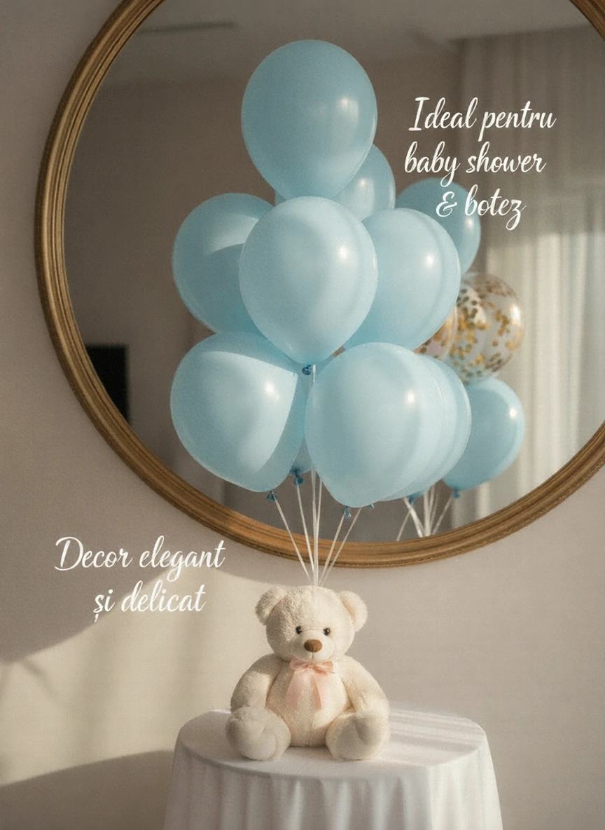 Set Baloane Latex Baby Blue Gemar [4]