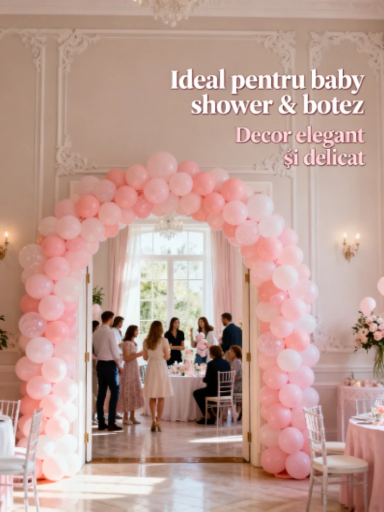 Set Baloane Latex Baby Pink Gemar [3]