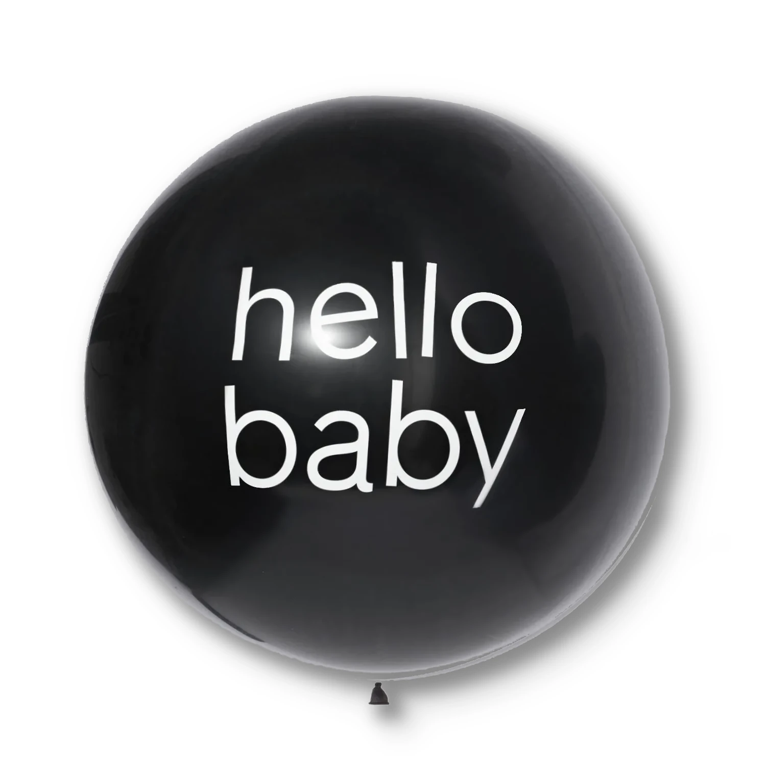 Balon latex inscriptionat Gender Reveal - Hallo Baby 90 cm cu confetti albastre [2]
