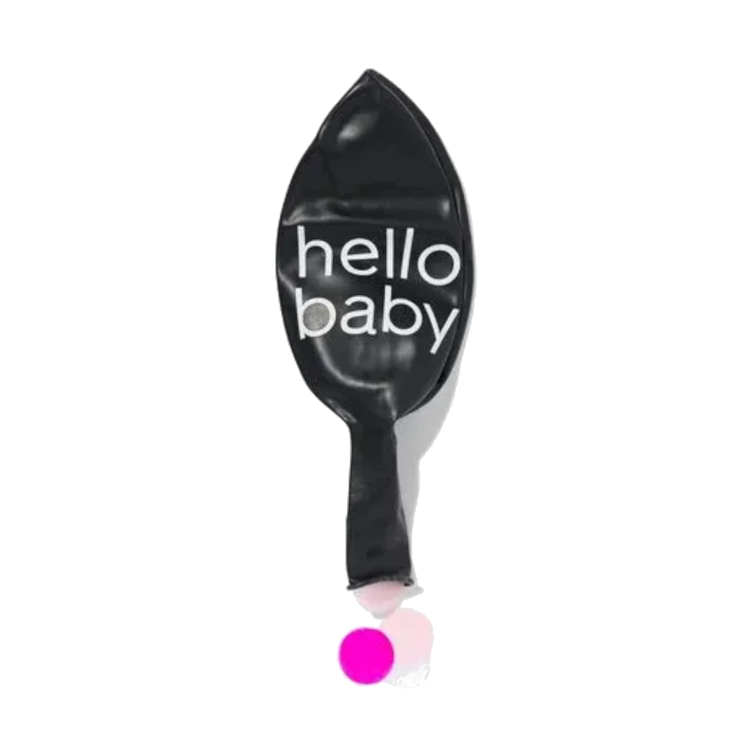 Balon latex inscriptionat Gender Reveal - Hallo Baby 90cm cu confetti roz [3]