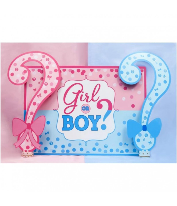 Banner „Girl or Boy?” 150x100 cm – Decor Petrecere Gender Reveal [4]