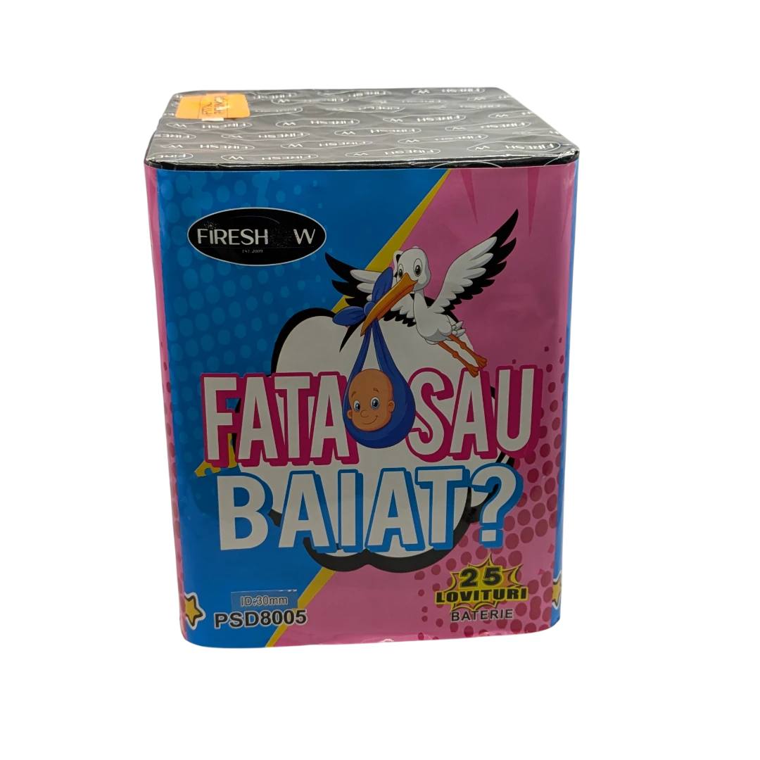 Baterie artificii de zi  roz gender - Copie [2]