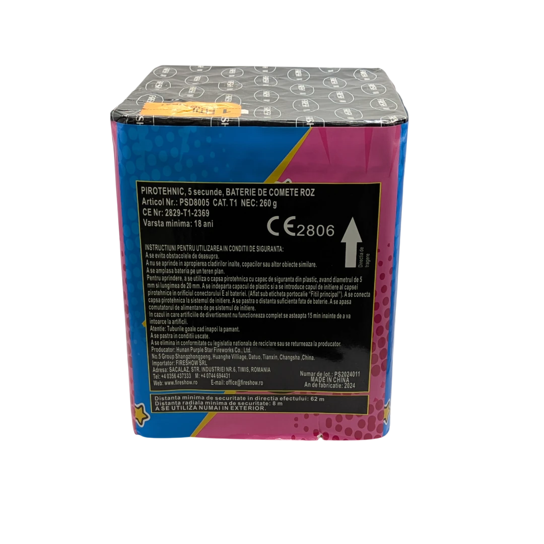 Baterie artificii de zi  roz gender - Copie [3]