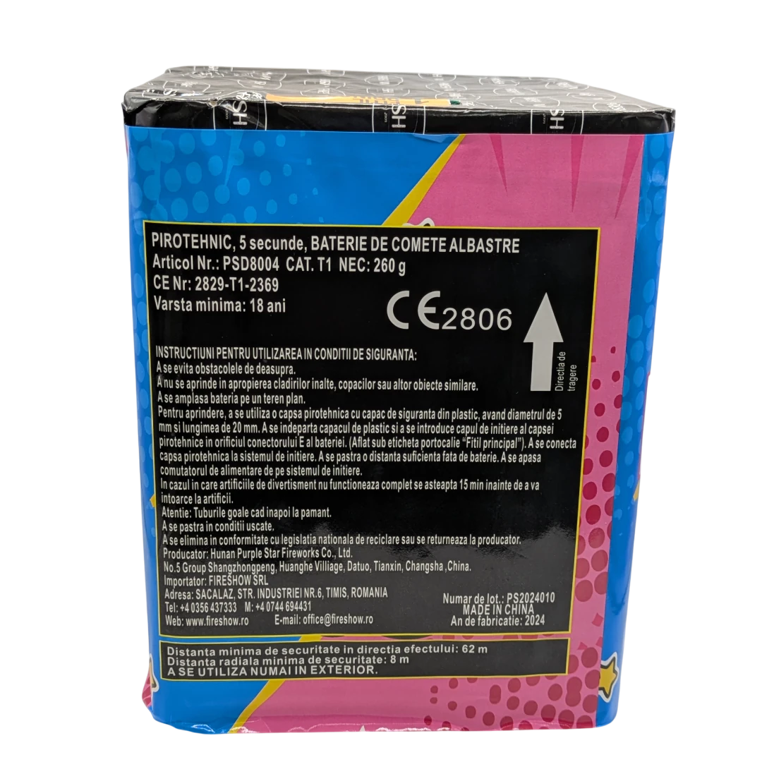 Baterie artificii de zi  albastre gender [3]