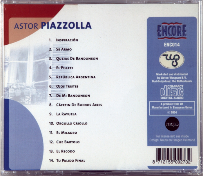 CD ASTOR PIAZZOLLA   ENCORE [2]