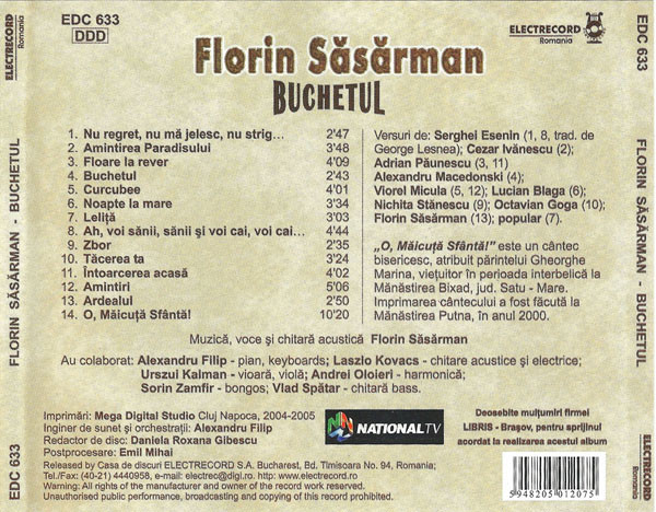 CD  Florin Sasarman - Buchetul [2]