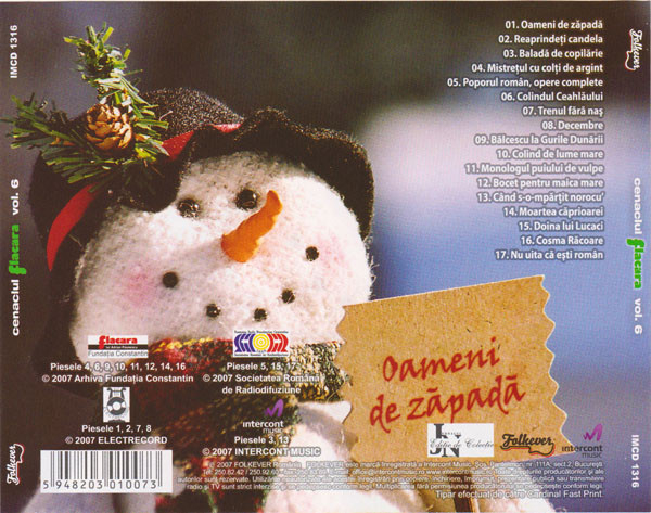 CD Cenaclul Flacara vol.6 Oameni de zapada [2]