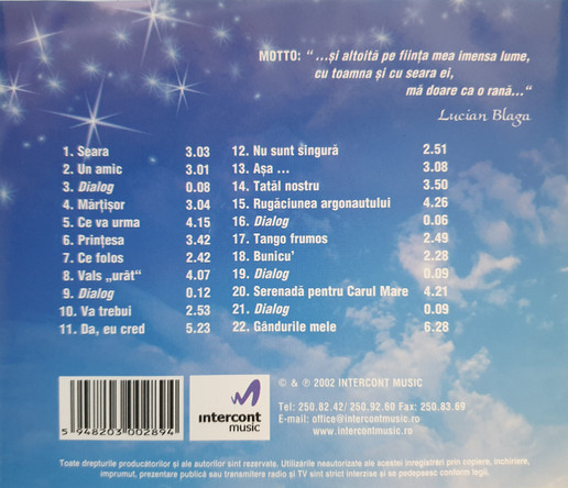 CD Corina Chiriac - Serenada entru Carul Mare [2]