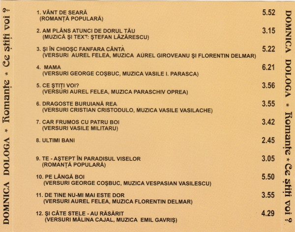 CD Domnica Dologa - Ce stiti voi? [2]