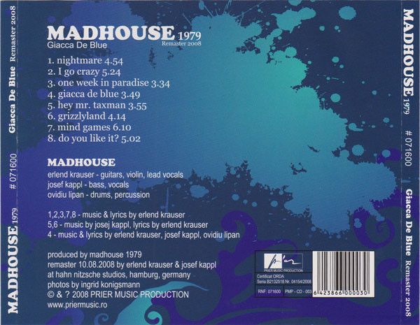 CD MADHOUSE Giacca de Blue 1979 Remaster2008 [2]