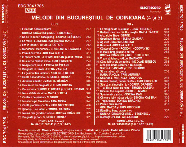 2CD Melodii din Bucurestiul de Odinioara 4 si 5 [2]