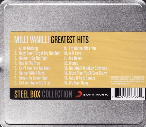 CD MILLI VANILLI GREATEST HITS     STEEL COLLECTION [2]