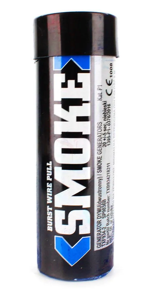 Fumigena 2 capete albastra cu inel 20sec [1]