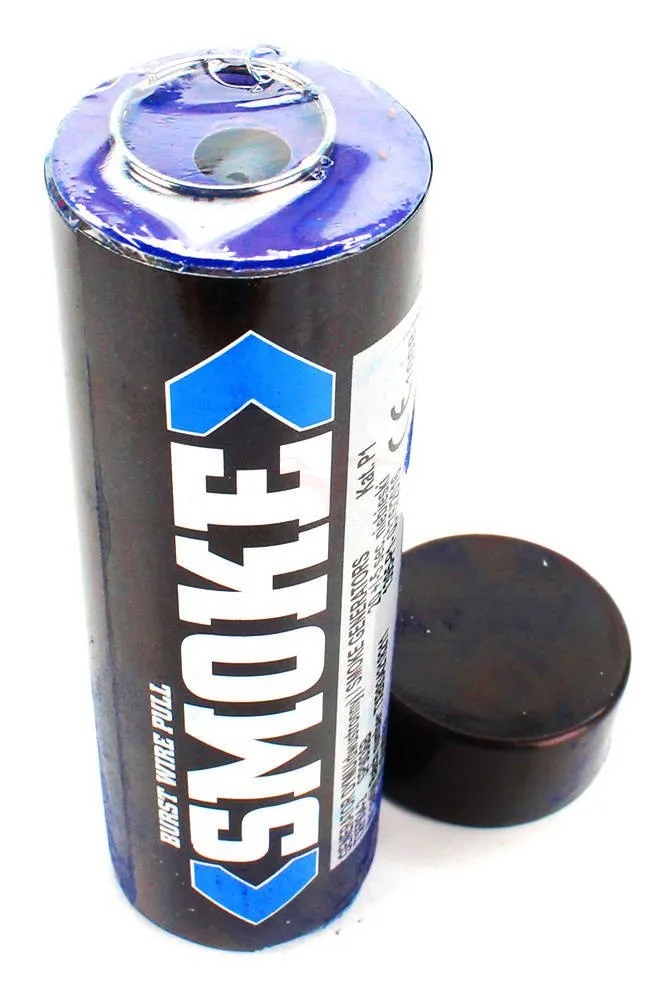 Fumigena 2 capete albastra cu inel 20sec [3]