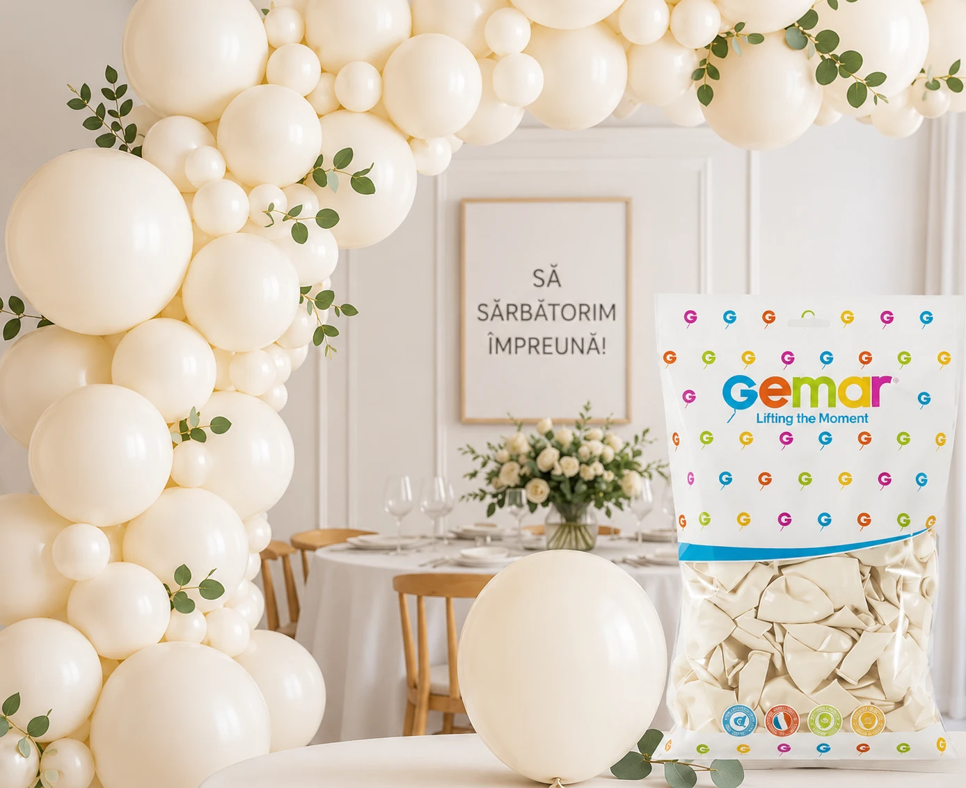Set Baloane Latex Linen Gemar [5]