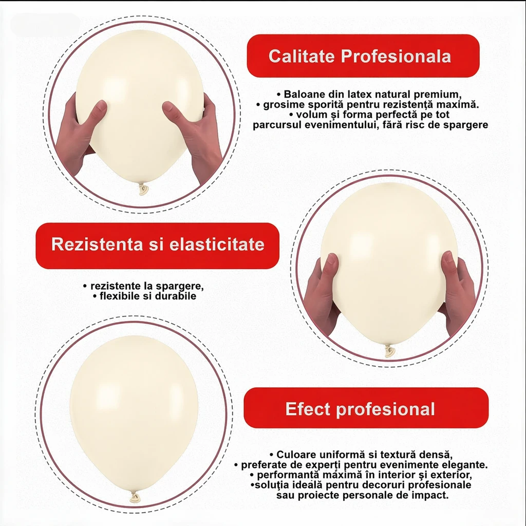 Set Baloane Latex Linen Gemar [12]