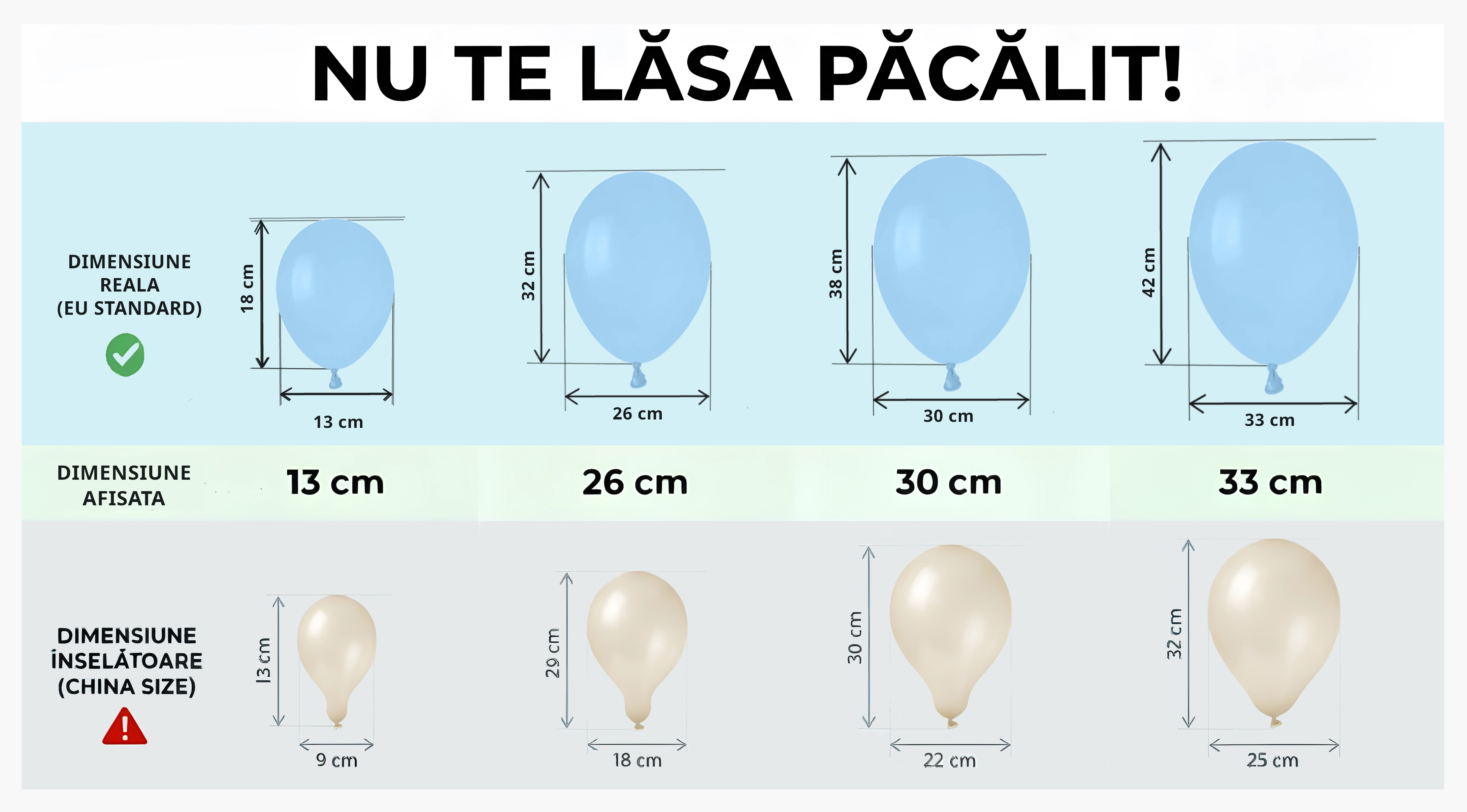 Set Baloane Latex Powder Blue Gemar [11]