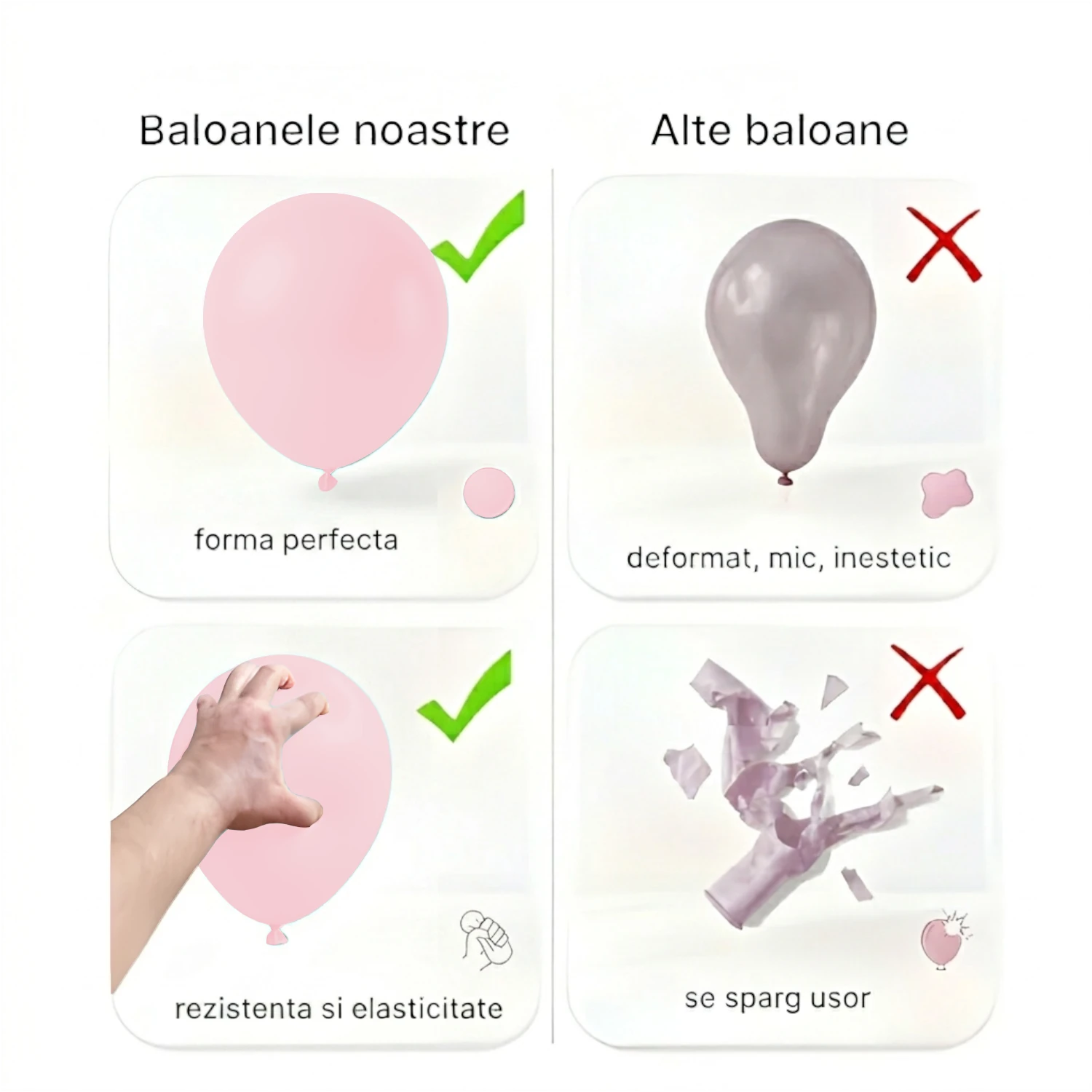 Set Baloane Latex Baby Pink Gemar [9]