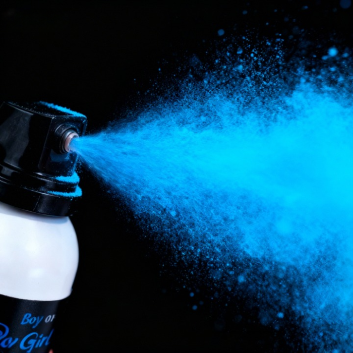 Spray Pudră Gender Reveal Albastru 300 ml – Nor Albastru Intens [6]