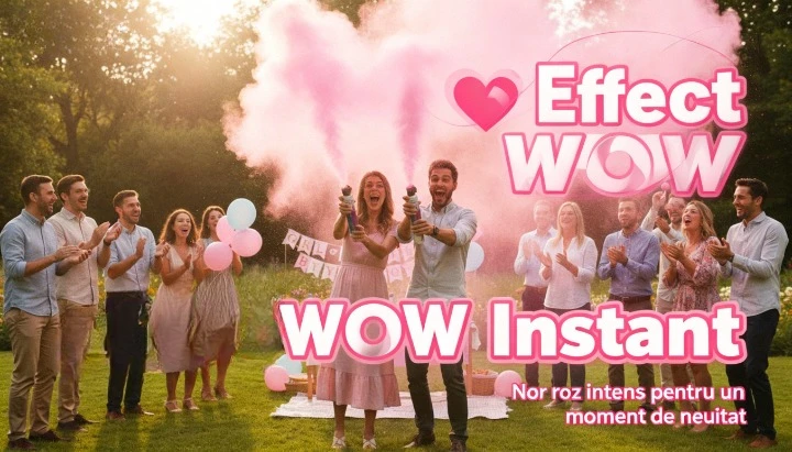 Spray Pudră Gender Reveal Roz 1000ml – Nor Roz Intens [3]