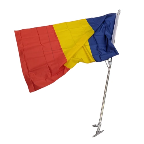 Steagul Romaniei cu Lancie metalica si suport perete [1]