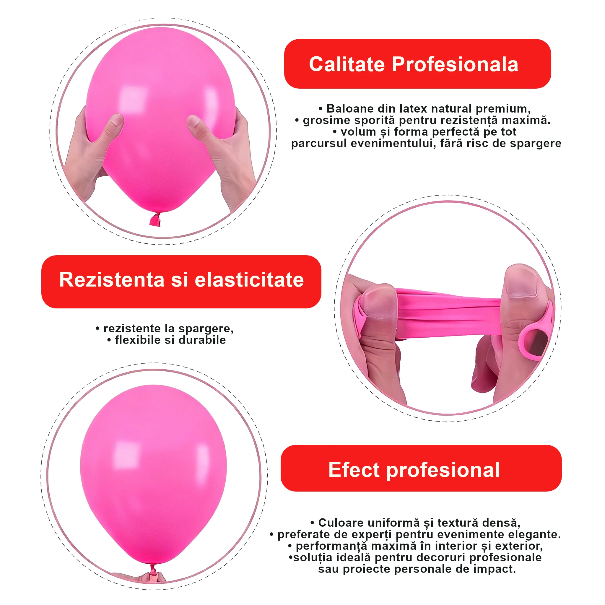 Set Baloane Latex Baby Pink Gemar [6]