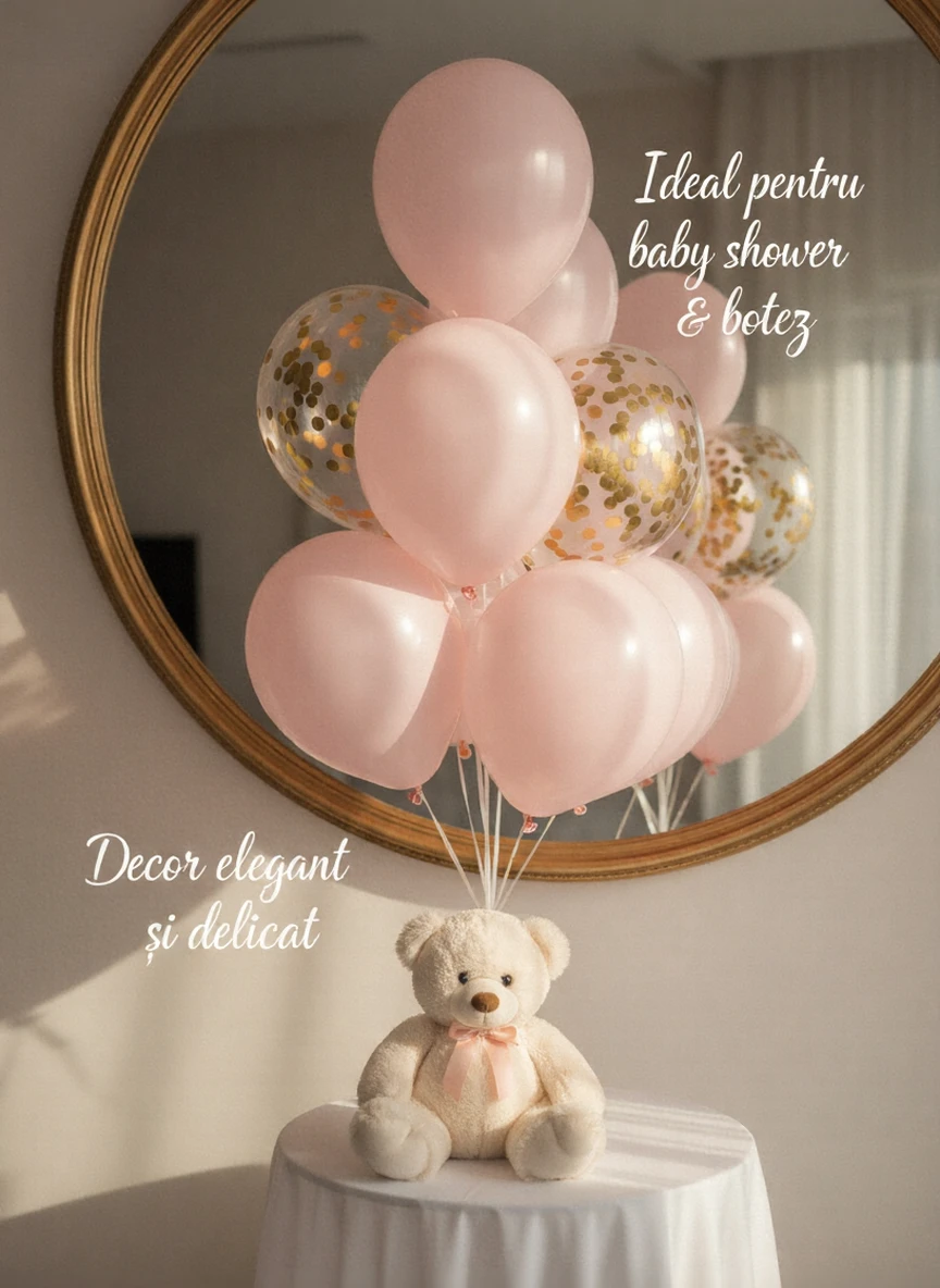 Set Baloane Latex Baby Pink Gemar [3]