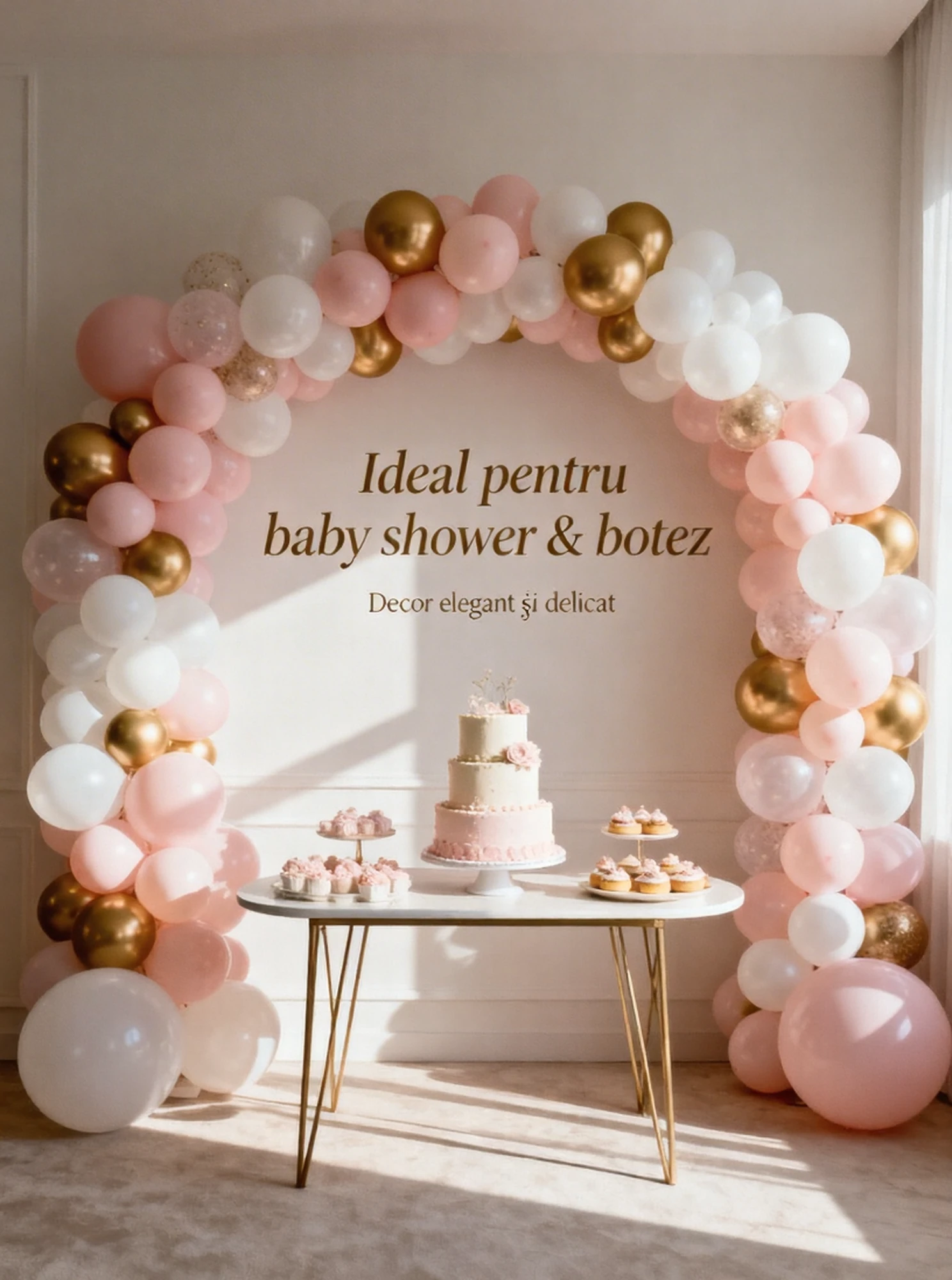 Set Baloane Latex Baby Pink Gemar [4]