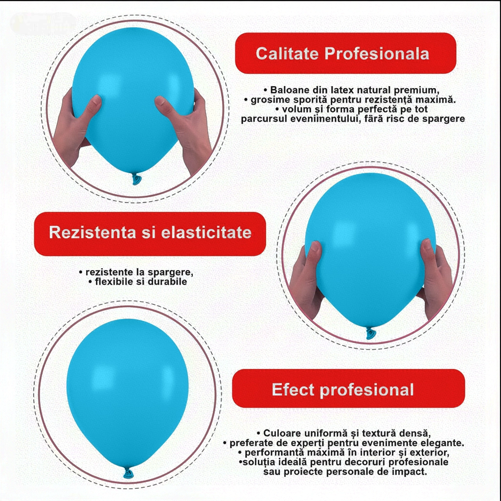 Baloane latex Gemar Light Blue #009 [5]