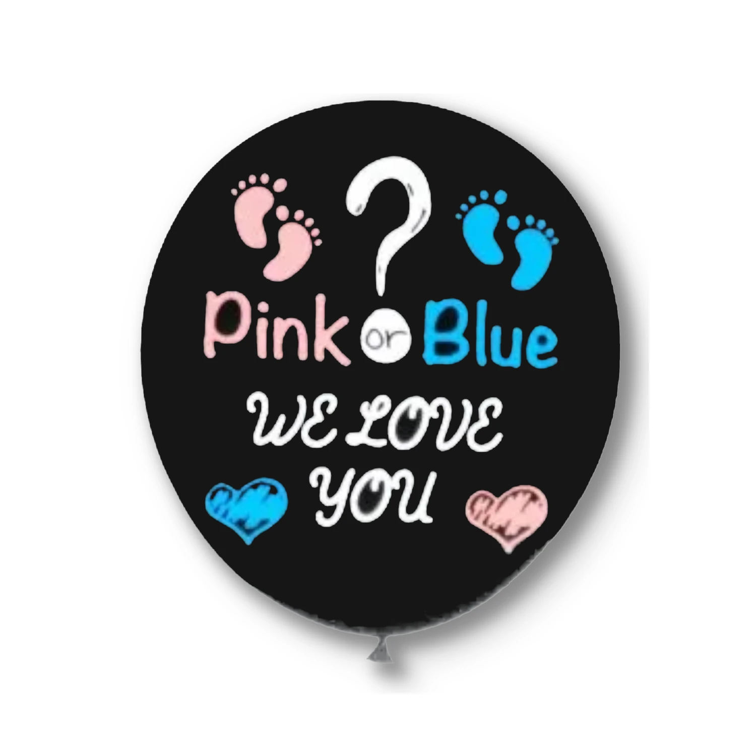 Gender reveal - Balon latex inscriptionat Gender Reveal - Pink or Blue 45 cm