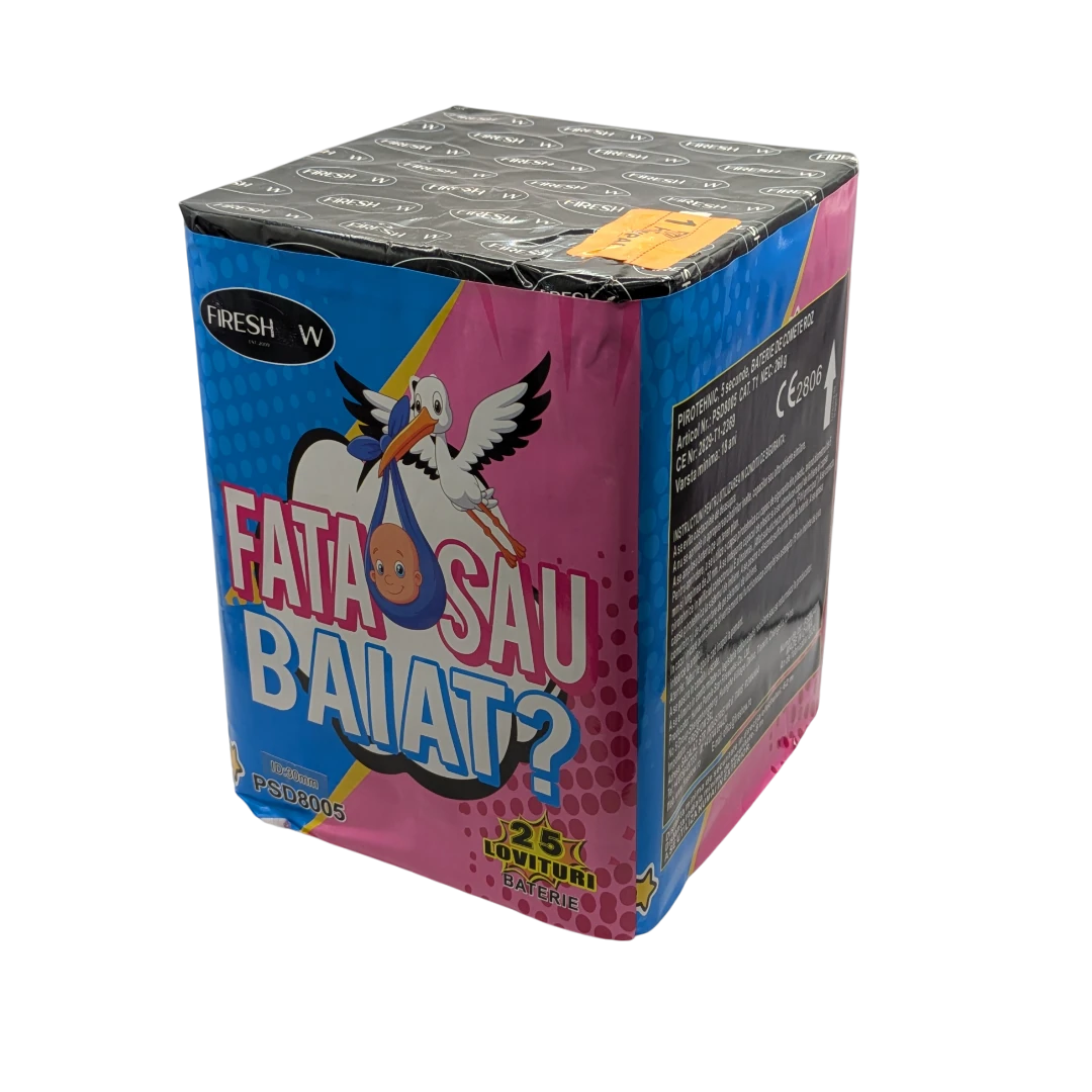 Sky Baterii - Baterie artificii de zi  roz gender - Copie