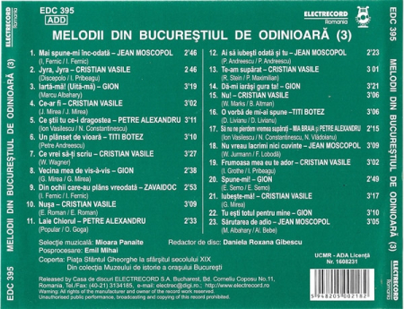 CD Melodii din Bucurestiul de Odinioara 3 [1]