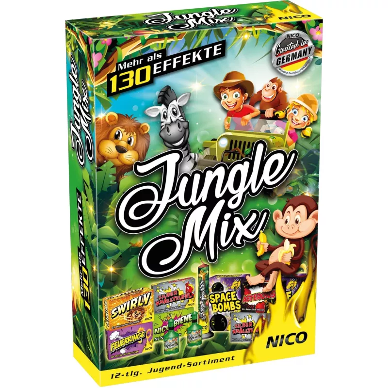 Artificii - Jungle-Mix, 12 miniseturi