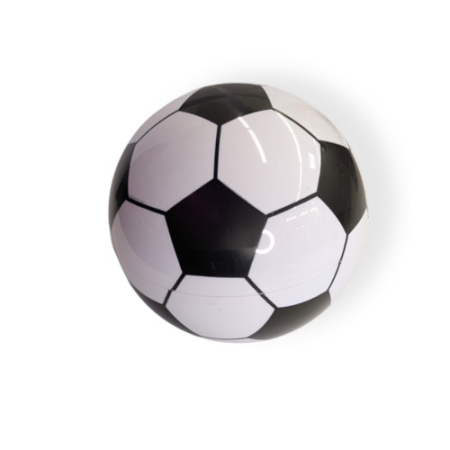 Minge de fotbal din plastic pentru Gender Reveal cu confetti roz [1]