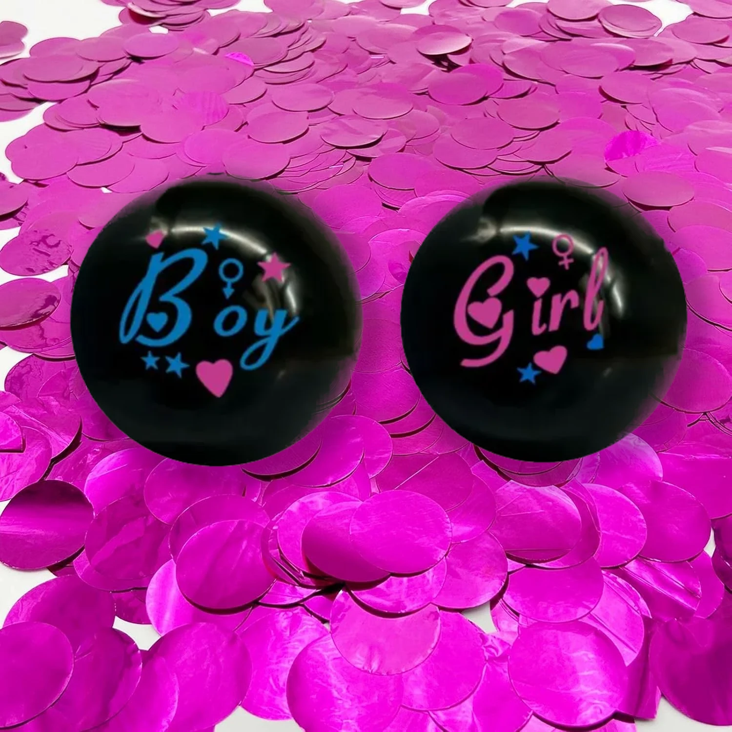 Minge pentru Gender Reveal cu confetti roz [1]