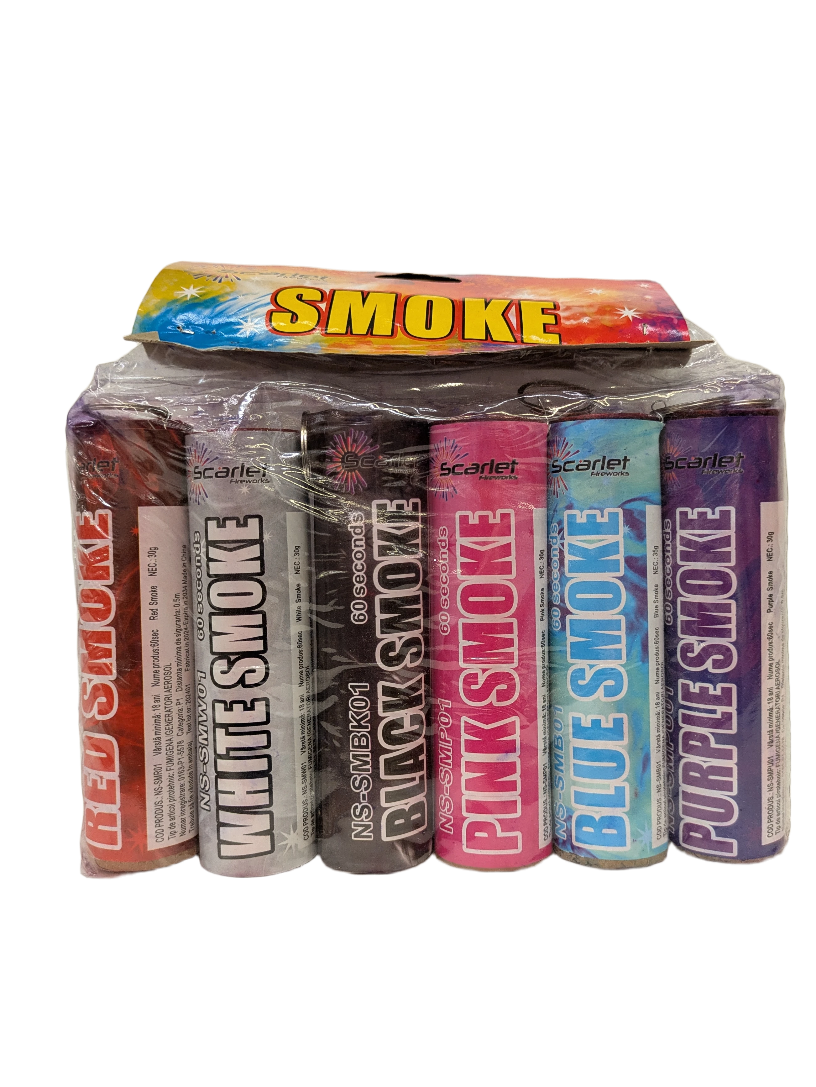 Fumigene - Fumigene MULTICOLOR-Rosu/Albastru/Alb/Roz/Negru/Mov