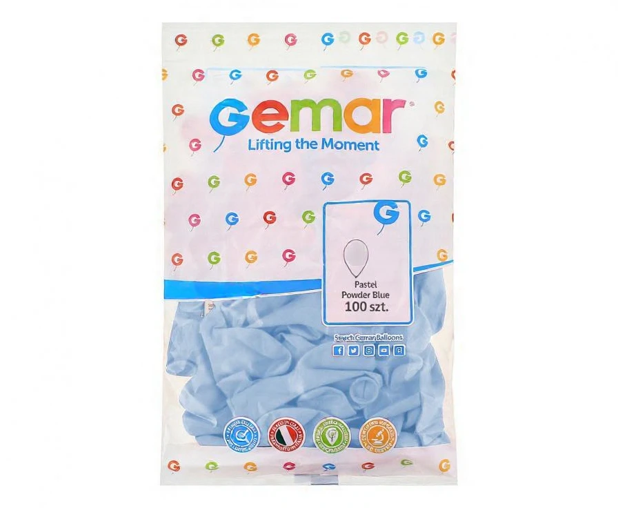 Set Baloane Latex Powder Blue Gemar [1]