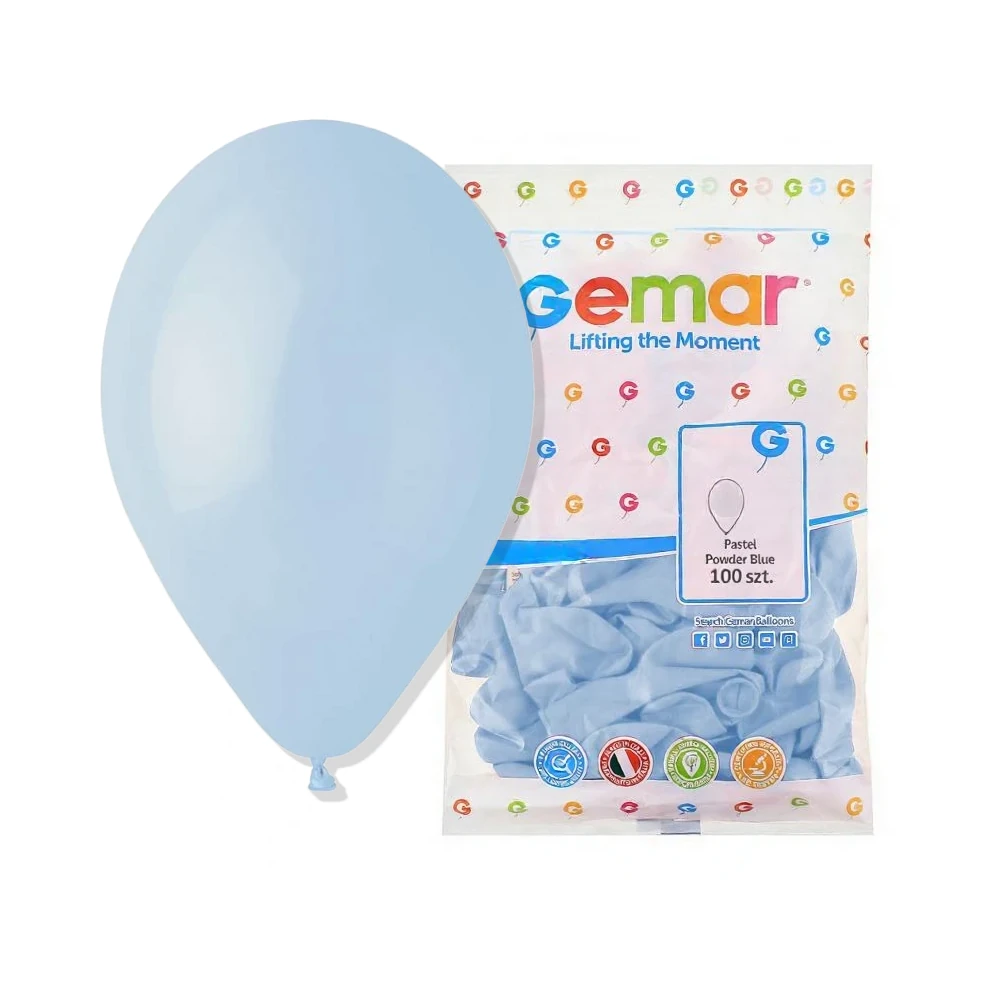 Gemar - Set Baloane Latex Powder Blue Gemar