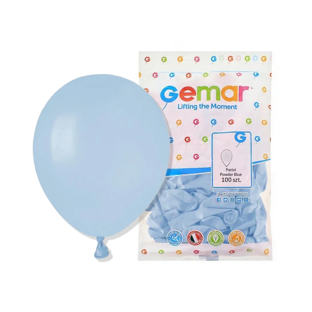 Botez - Set Baloane Latex Powder Blue Gemar