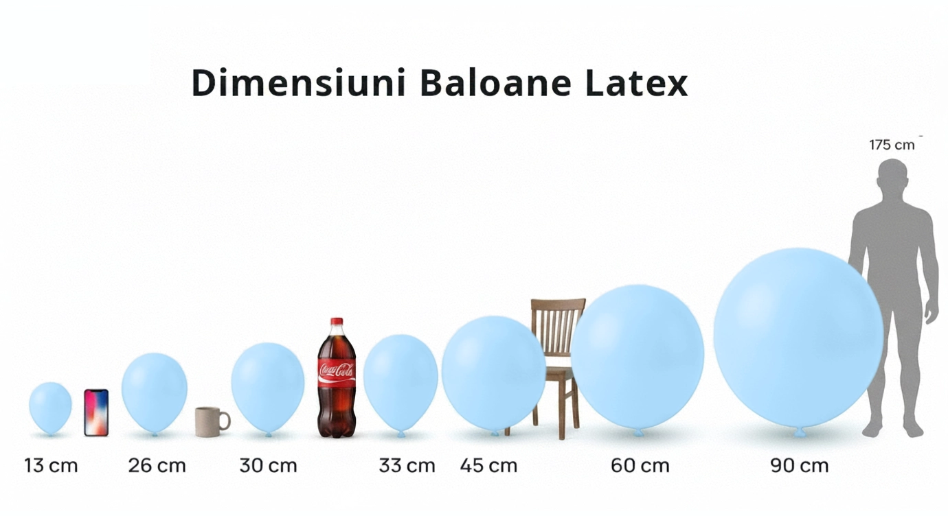 Set Baloane Latex Powder Blue Gemar [9]