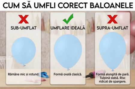 Set Baloane Latex Powder Blue Gemar [11]