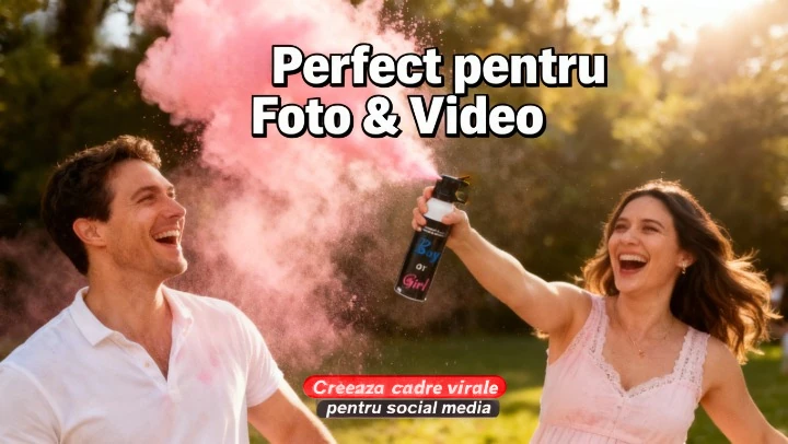 Spray Pudră Gender Reveal Roz 300 ml [2]