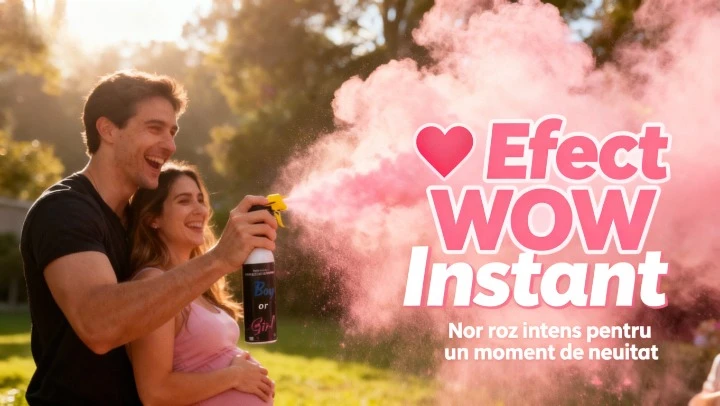 Spray Pudră Gender Reveal Roz 300 ml [4]