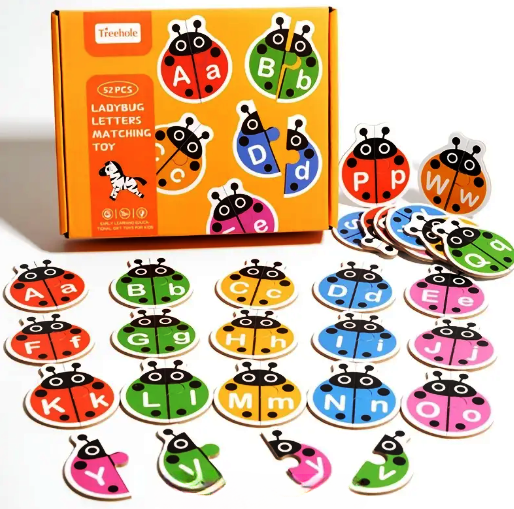 Puzzle alfabet cu buburuze [5]