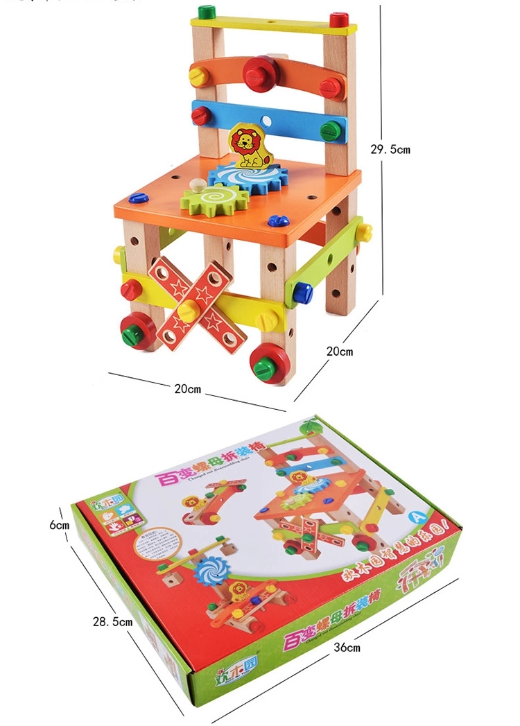 Scaun Montessori din Lemn – Jucărie DIY pentru Copii [4]