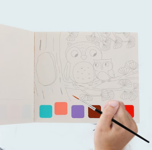 Carte pentru pictat cu acuarele incluse, Forest animals, 20 pagini [5]