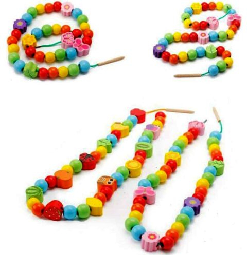 Copac din lemn pentru șnuruit, Montessori, 102 piese [4]