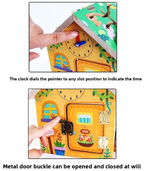 Casuta Montessori din lemn 8 activitati  pentru Bebeluși [7]