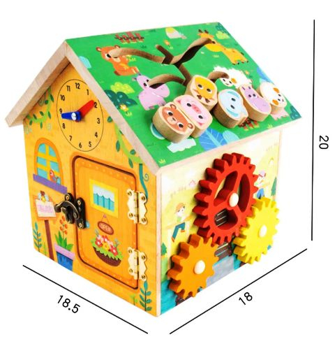 Casuta Montessori din lemn 8 activitati  pentru Bebeluși [12]
