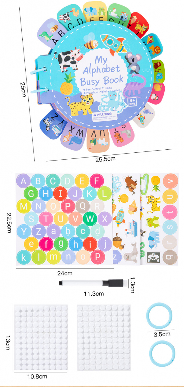 Învață alfabetul - caiet reutilizabil și stickere [4]